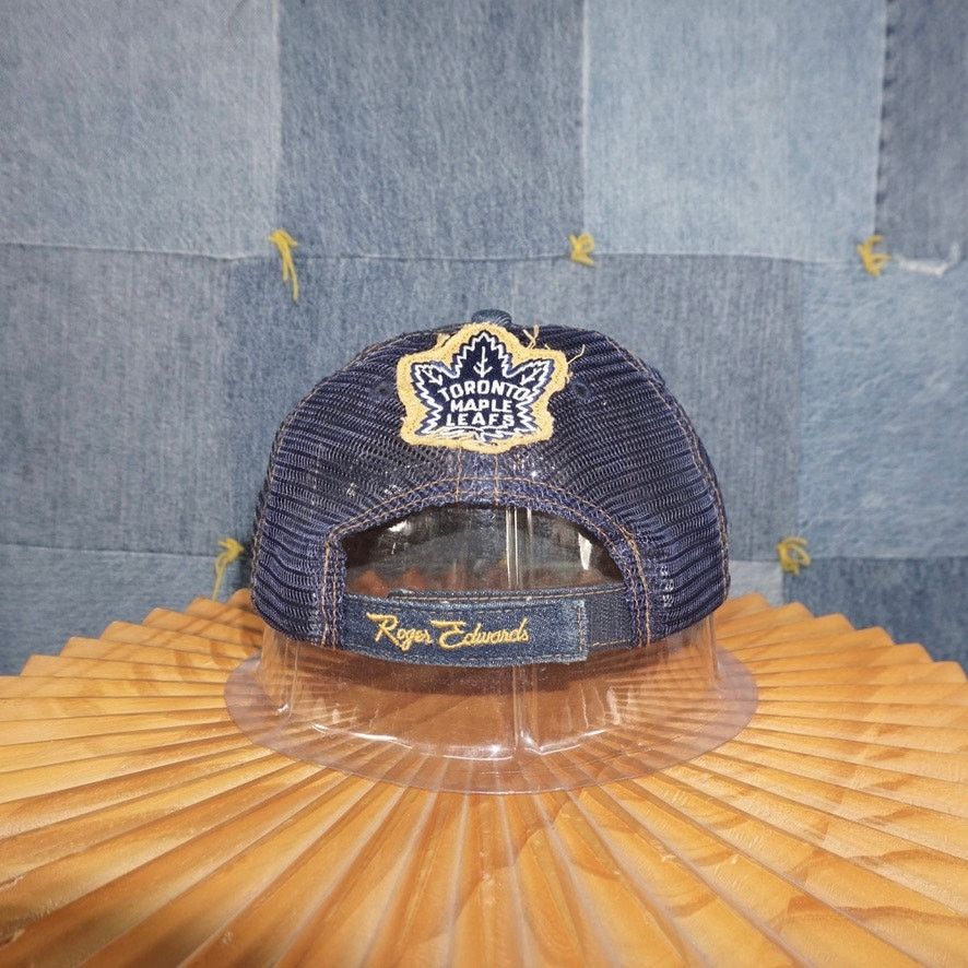 NHL OSFA - Vintage Y2K Toronto Maple Leafs denim trucker NHL hat Size ONE SIZE - 4 Thumbnail