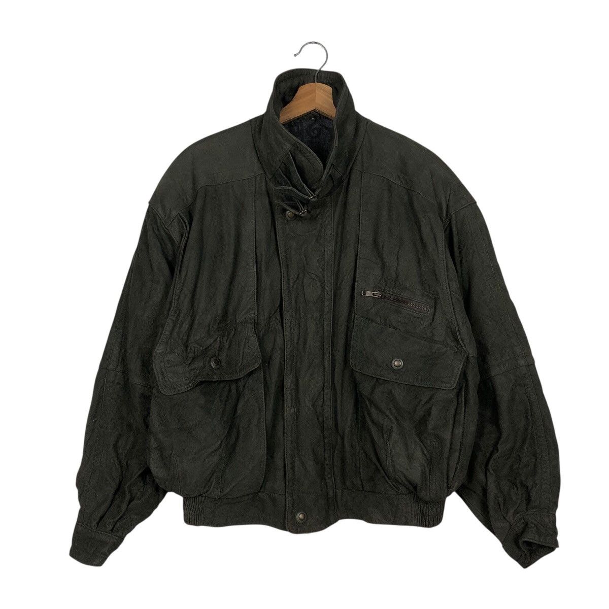 Japanese Brand 📌Vintage Leather Jacket Blanket Unbranded Jpn Issey Miyake Size US M / EU 48-50 / 2 - 2 Thumbnail