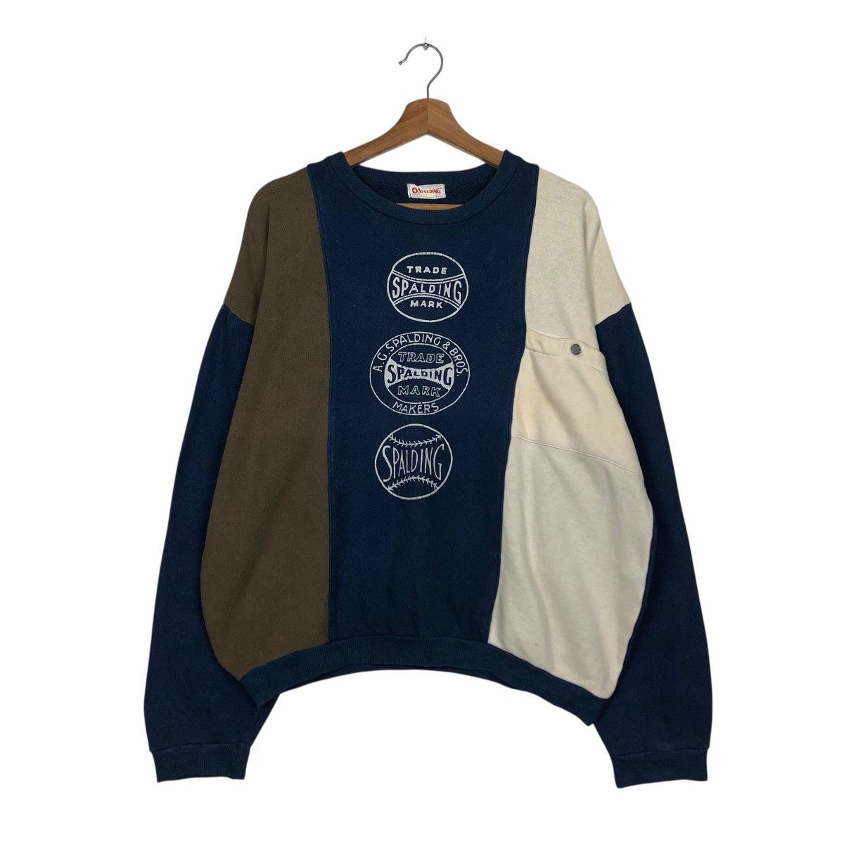Other 📌Vintage Sweatshirt Spalding Big Logo Over Issey Miyake Size US M / EU 48-50 / 2 - 2 Thumbnail