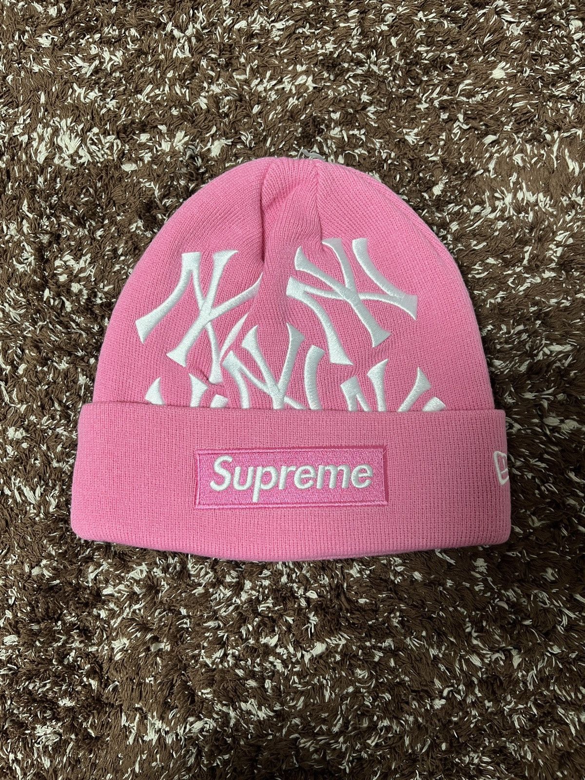 Supreme Supreme New York Yankees New Era Box Logo Black Beanie Grailed
