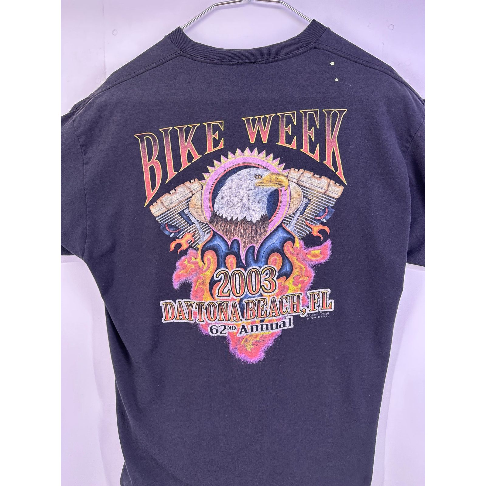Hanes Vintage 2003 Daytona Beach Bike Week 62 Annual Tshirt Size L Size US L / EU 52-54 / 3 - 9 Thumbnail