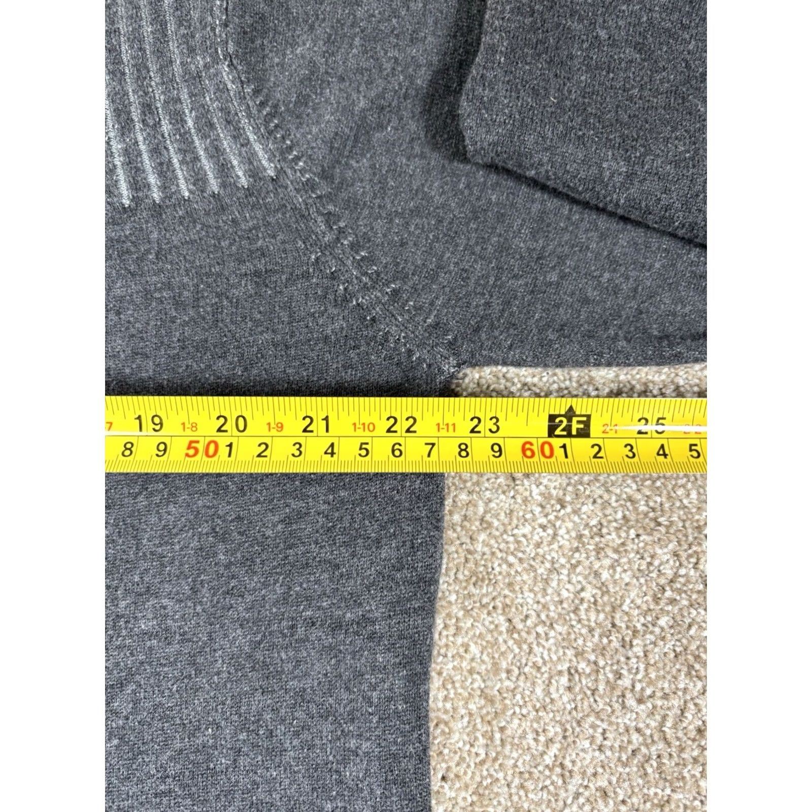 Pronto Uomo Pronto Uomo Sweater XL V-Neck Long Sleeve Ribbed Grey BLUE Men’s Size Size US L / EU 52-54 / 3 - 6 Thumbnail
