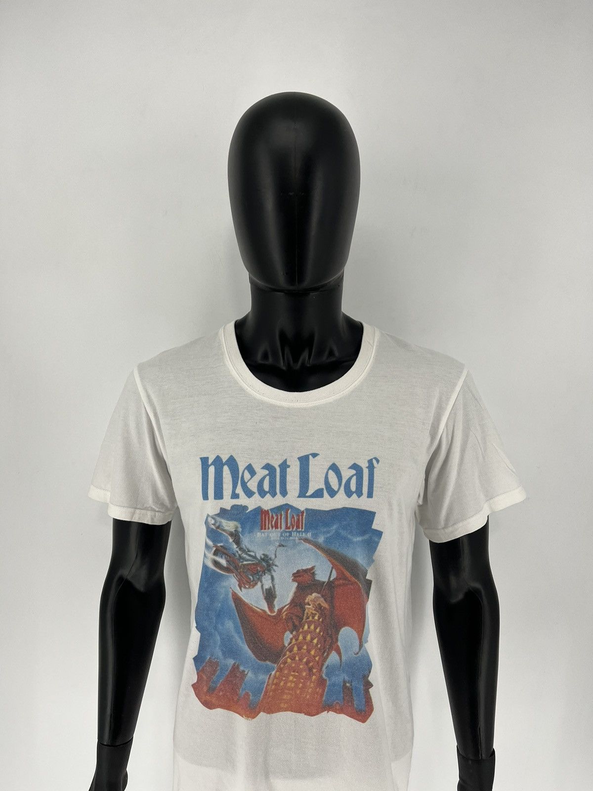 Band Tees × Vintage Vintage 90s Meat Loaf Bat Out Of Hell World Tour Tee Size US M / EU 48-50 / 2 - 6 Thumbnail
