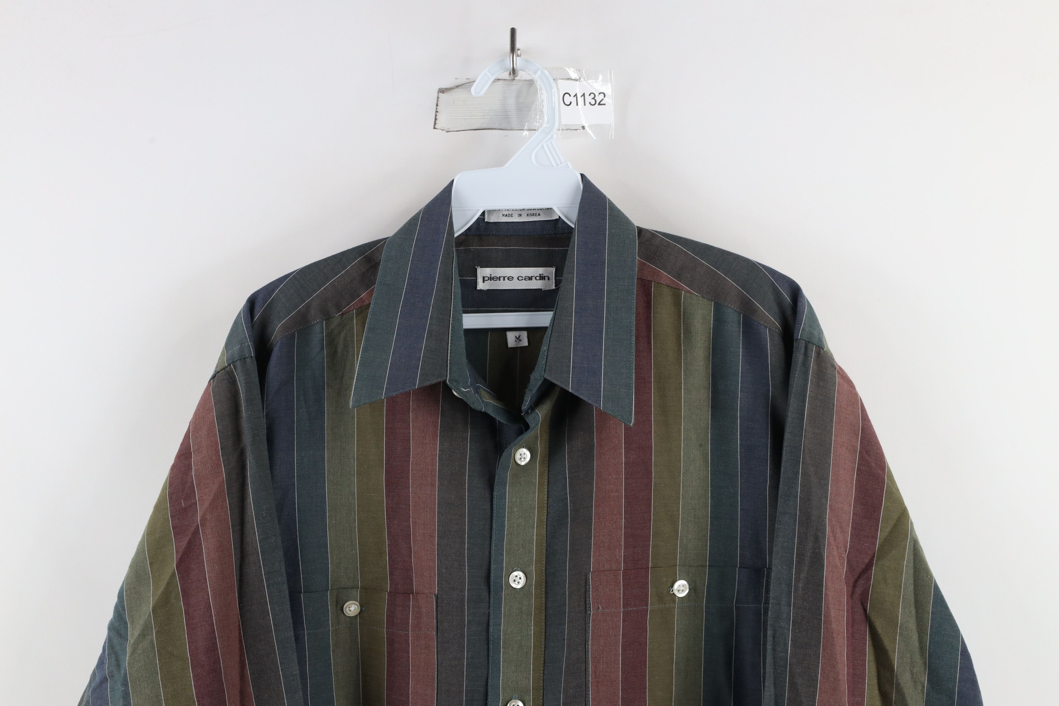 Vintage Vintage 90s Streetwear Rainbow Striped Collared Button Shirt Size US M / EU 48-50 / 2 - 2 Thumbnail