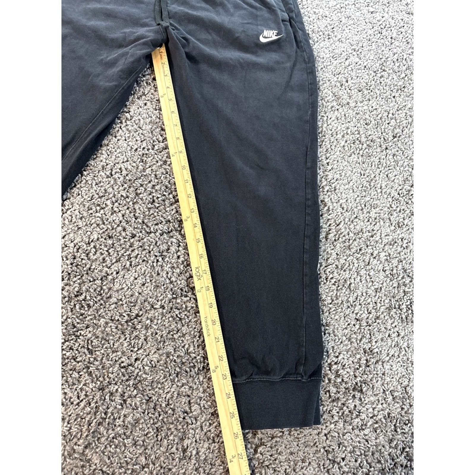 Nike Nike Pants Mens L Black Jogger Sweatpants with Swoosh BV2762-010 Size US 33 - 2 Thumbnail