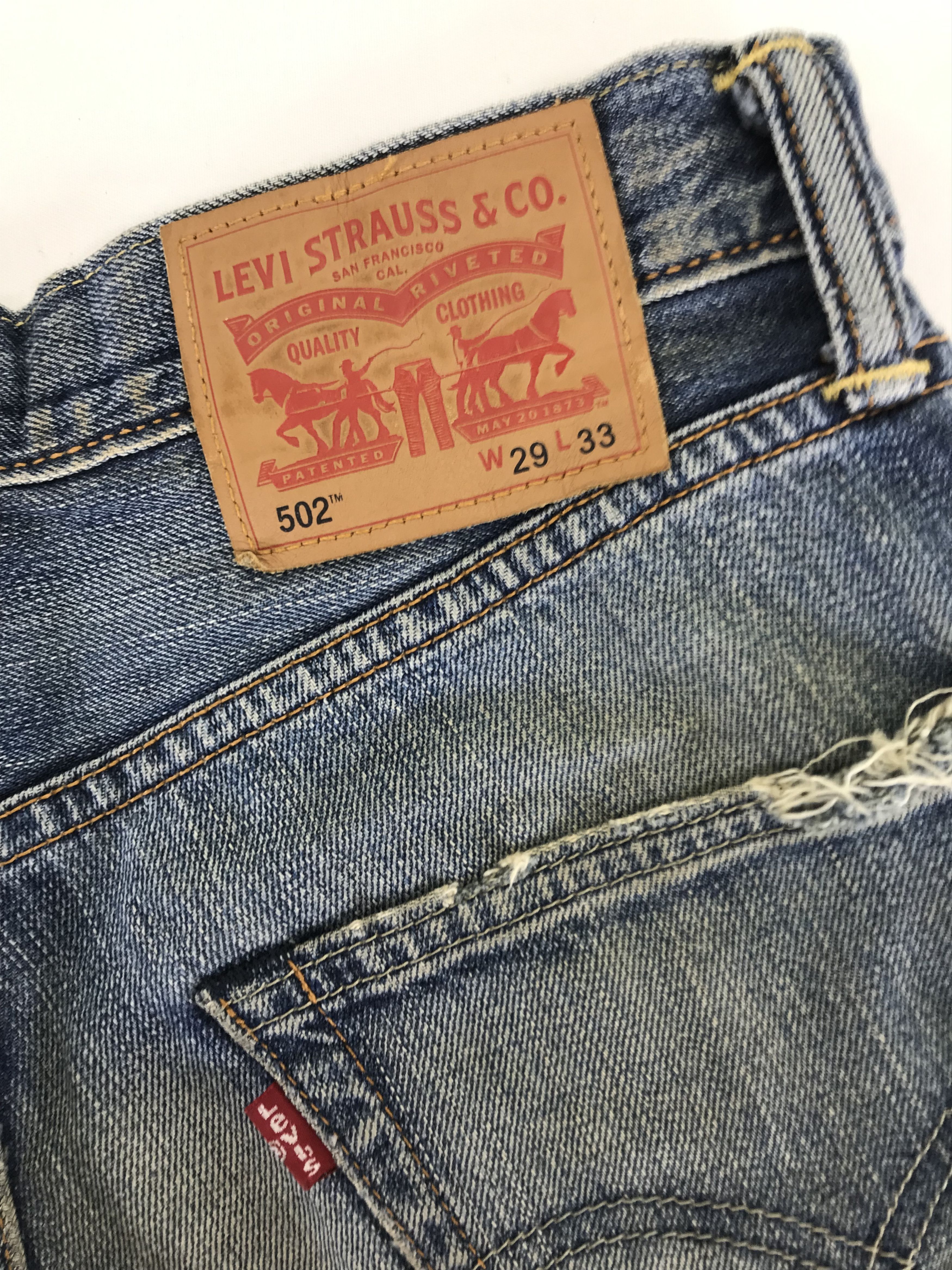 Levi's Vintage Levi's 502 Mud Wash Jeans Distressed Denim Size US 29 - 14 Thumbnail