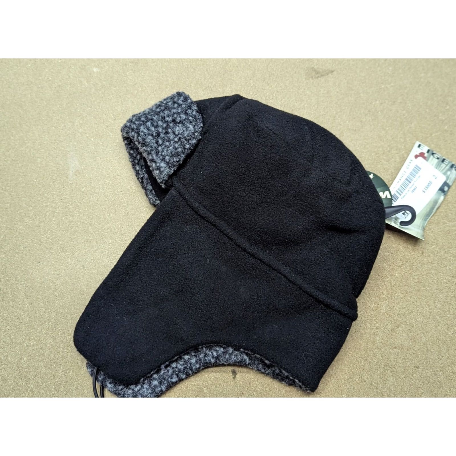 Vintage VINTAGE EIGER Black Trapper Hat M Ear Flap Thermal Fleece Winter Outdoor Mens Size US M / EU 48-50 / 2 - 2 Thumbnail