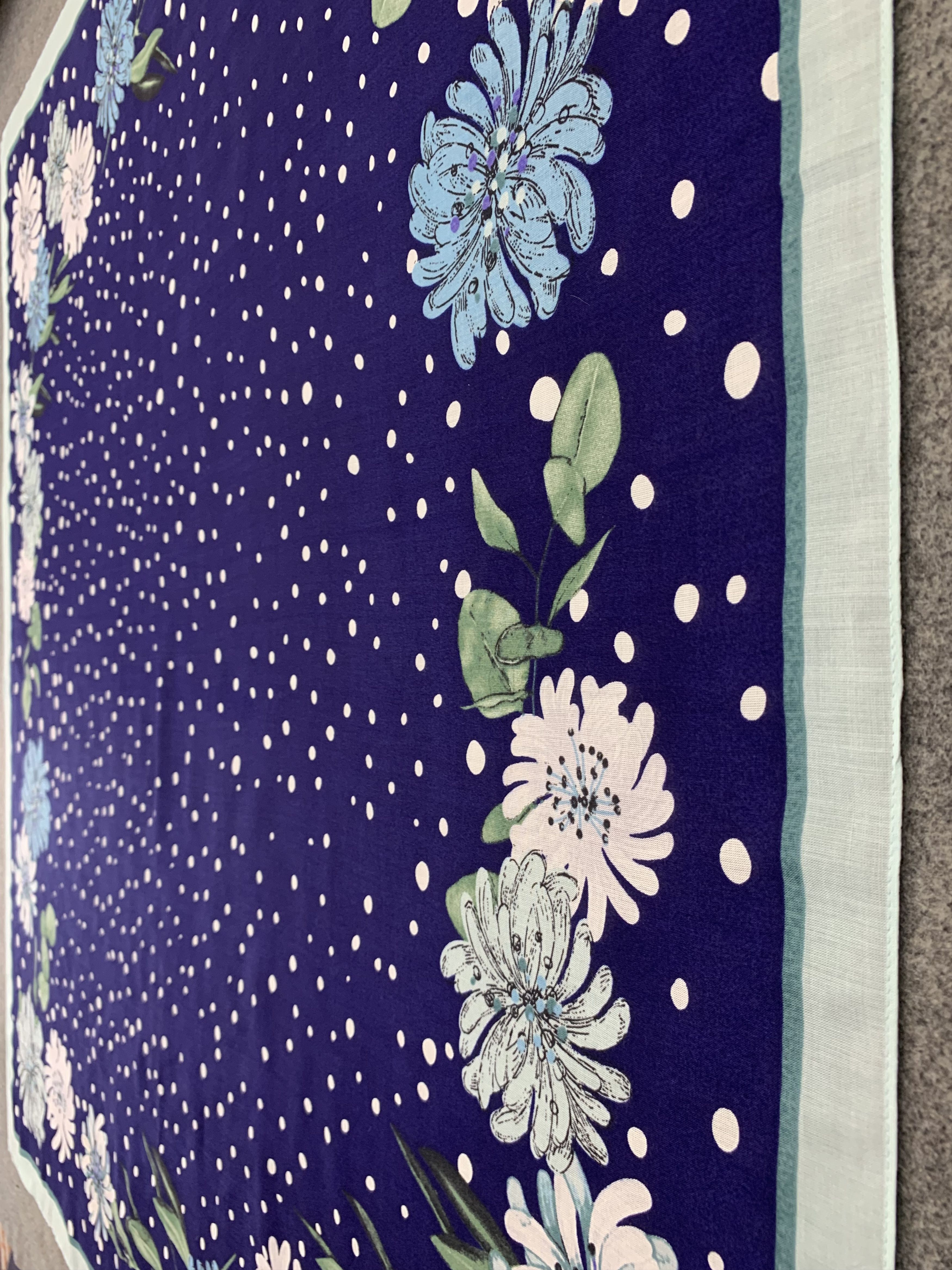 Paul & Joe Paul & Joe x Uniqlo Scarf Blue Floral Polkadot A5463 Size ONE SIZE - 5 Thumbnail