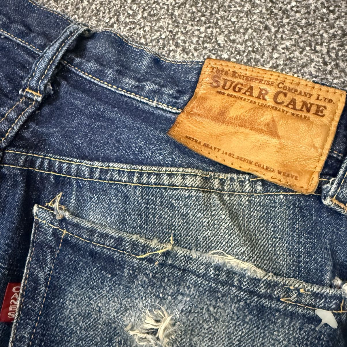 Sugar Cane Vintage 90s Archival Selvedge Sugarcane Indigo Denim Size US 28 / EU 44 - 8 Thumbnail