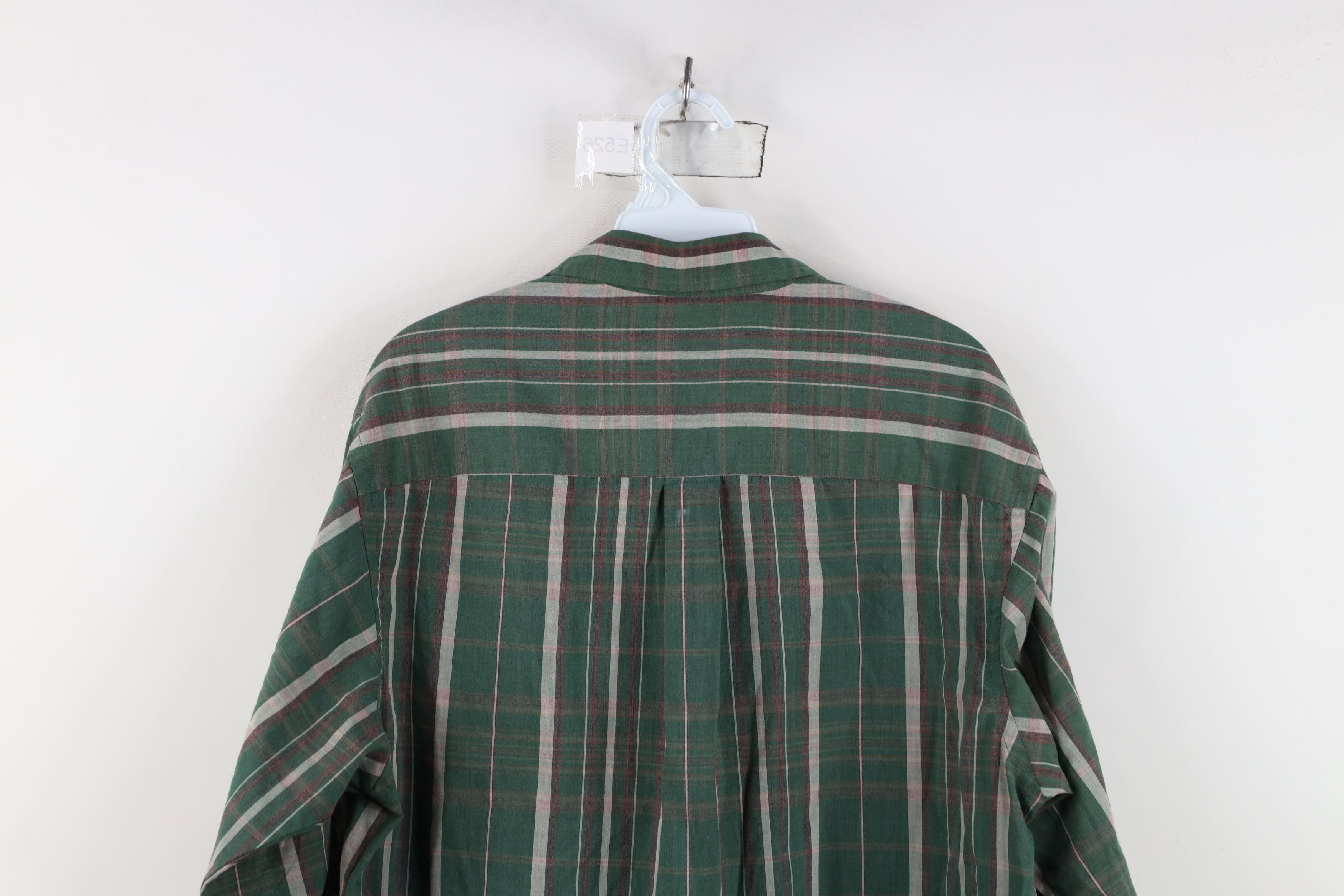 Vintage Vintage 90s Streetwear Collared Button Shirt Green Plaid Size US M / EU 48-50 / 2 - 11 Thumbnail