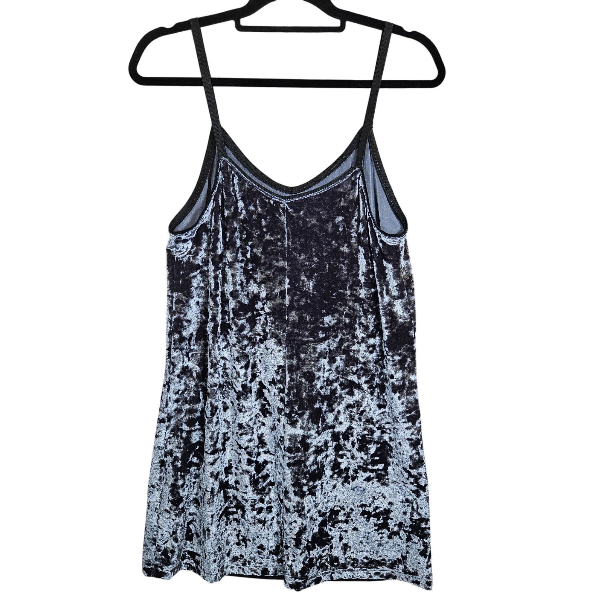 Topshop Topshop Women’s Velvet Slip Dress Silver XS – Whimsygoth, Y2 Size M / US 6-8 / IT 42-44 - 3 Thumbnail