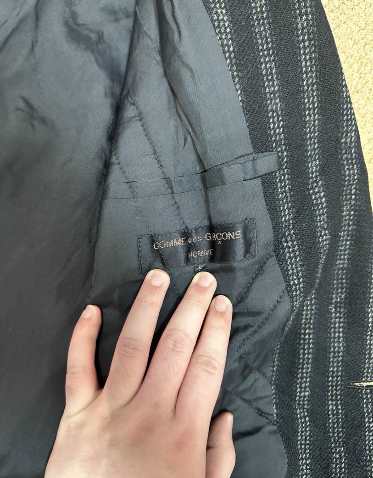 Comme des Garcons Comme des Garçons Vertical Stripe Zip Blazer K23 Size US S / EU 44-46 / 1 - 7 Thumbnail