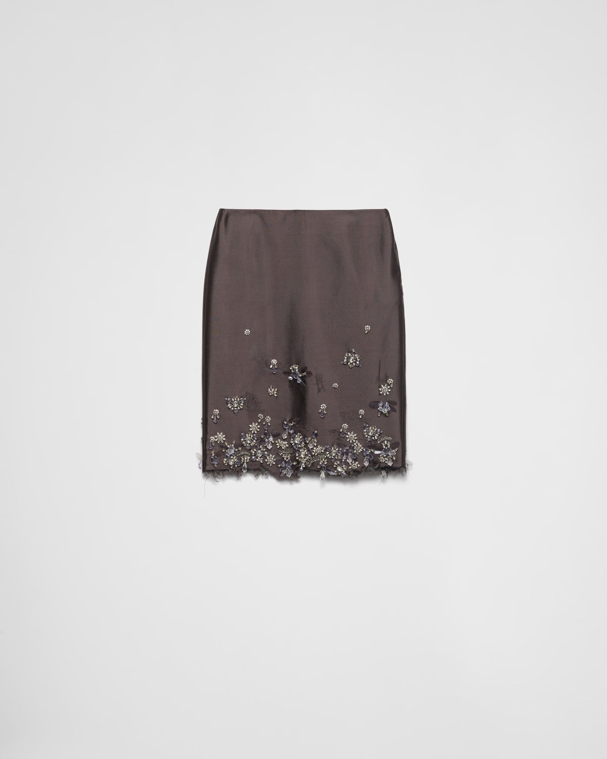Prada Prada Embroidered Silk And Wool Skirt tag size 42 Women - USA Duties Paid Size 28" / US 6 / IT 42 - 1 Thumbnail