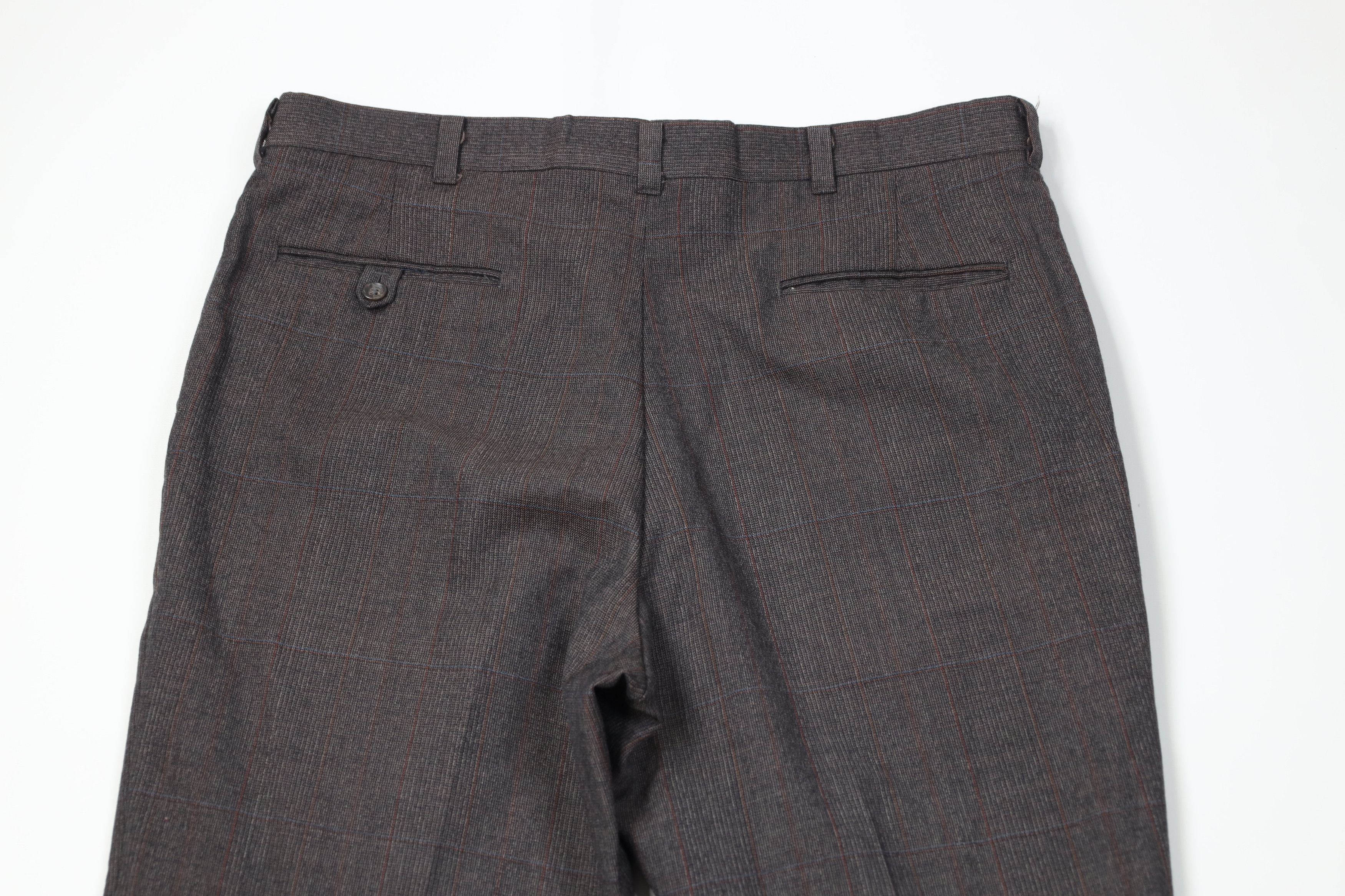 Vintage Vintage 70s Streetwear Knit Wide Leg Chino Pans Plaid USA Size US 36 / EU 52 - 9 Thumbnail