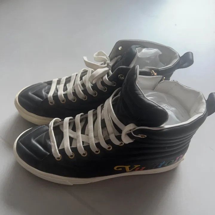 Louis Vuitton Stellar Black High-Top Sneakers 0079