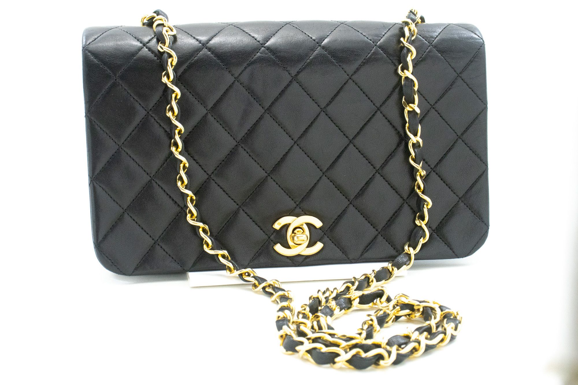 Chanel Full Flap Black Leather Shoulder Bag (Pre-Owned) Size ONE SIZE - 1 Thumbnail