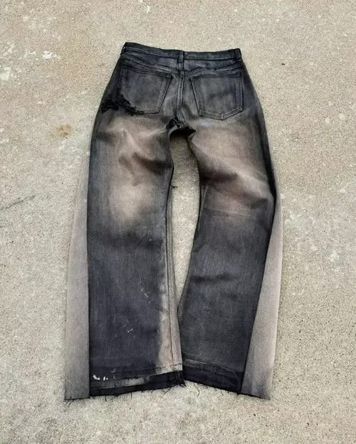 Other Ishiguro x Yui Baggy Distressed Flared Jeans Size US 32 / EU 48 - 6 Thumbnail