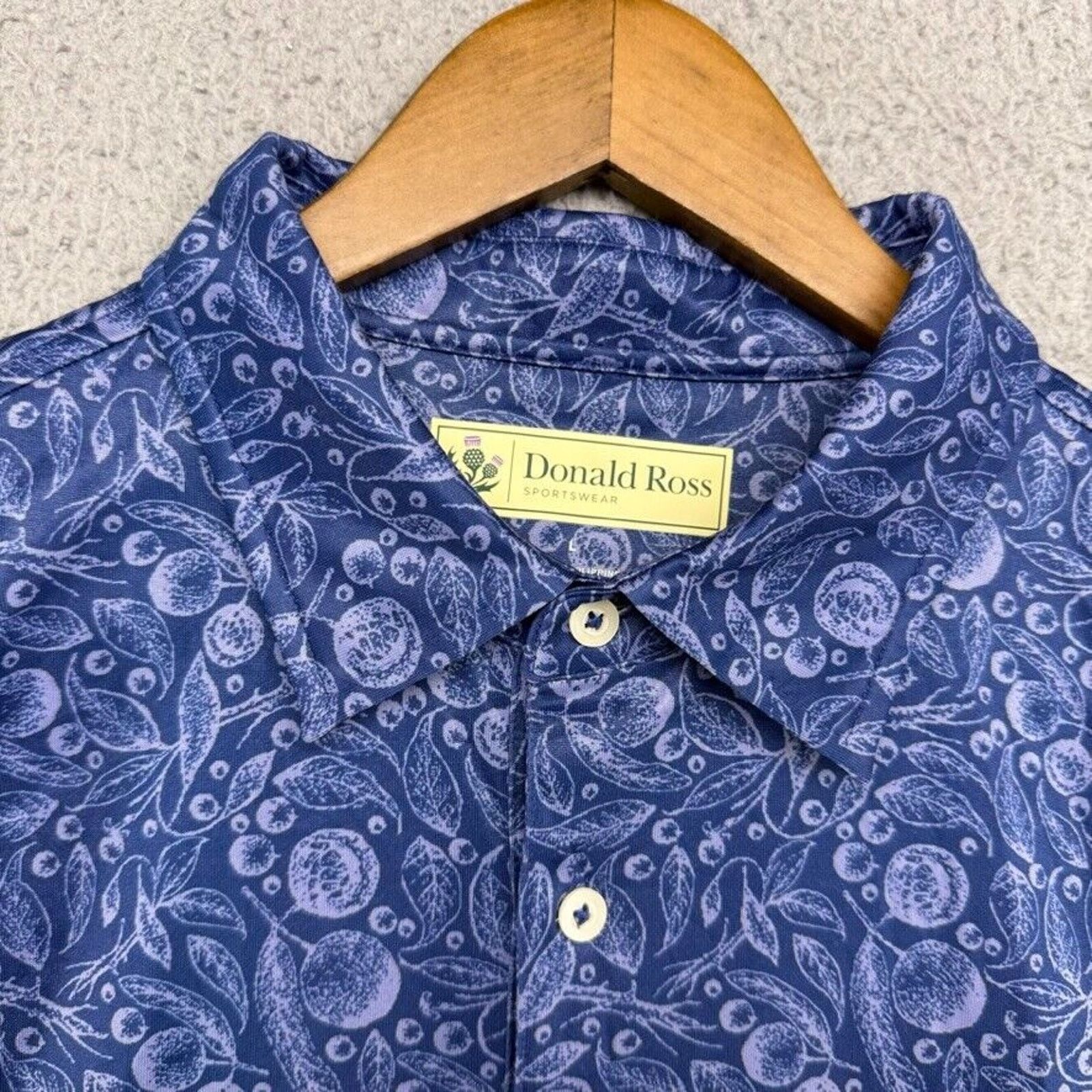 Donald Ross Donald Ross Polo Shirt men's large Blue Geometric All Over Size US L / EU 52-54 / 3 - 2 Thumbnail