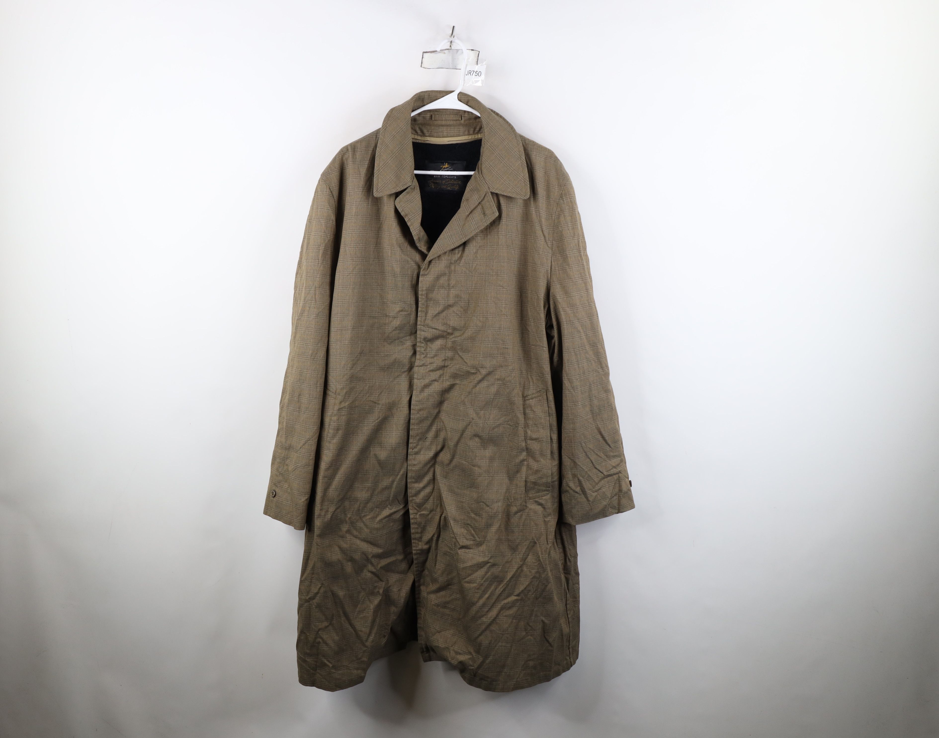 Vintage Vintage 60s 70s Streetwear Trench Coat Rain Jacket Plaid Size US XL / EU 56 / 4 - 1 Thumbnail