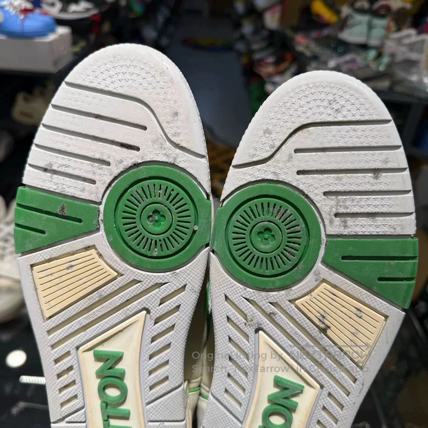 Louis Vuitton Louis Vuitton LV Trainer Velcro White Green. Size US 10.5 / EU 43-44 - 6 Thumbnail