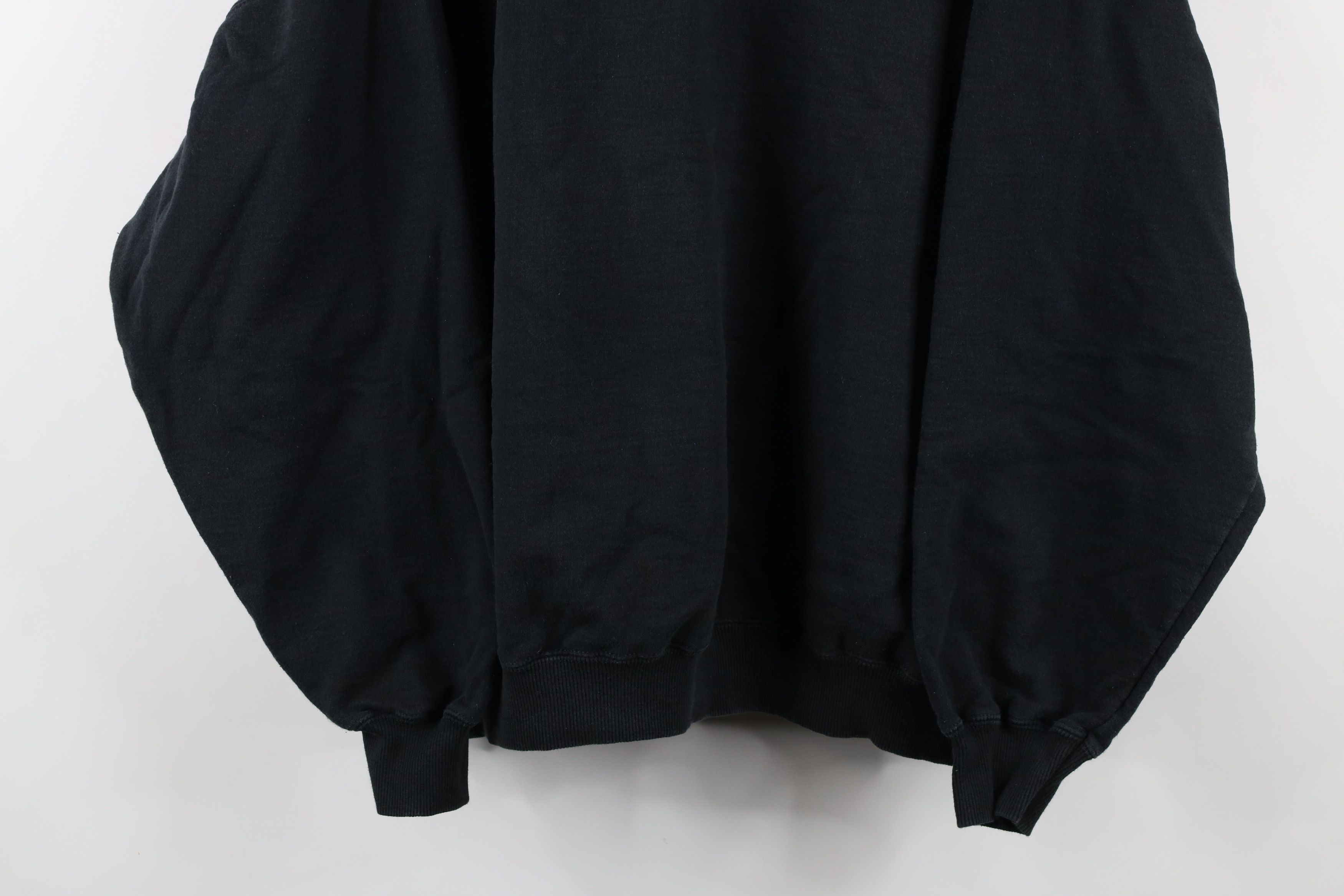 Vintage Vintage 90s Streetwear Blank Heavyweight Sweatshirt Black Size US XXL / EU 58 / 5 - 3 Thumbnail