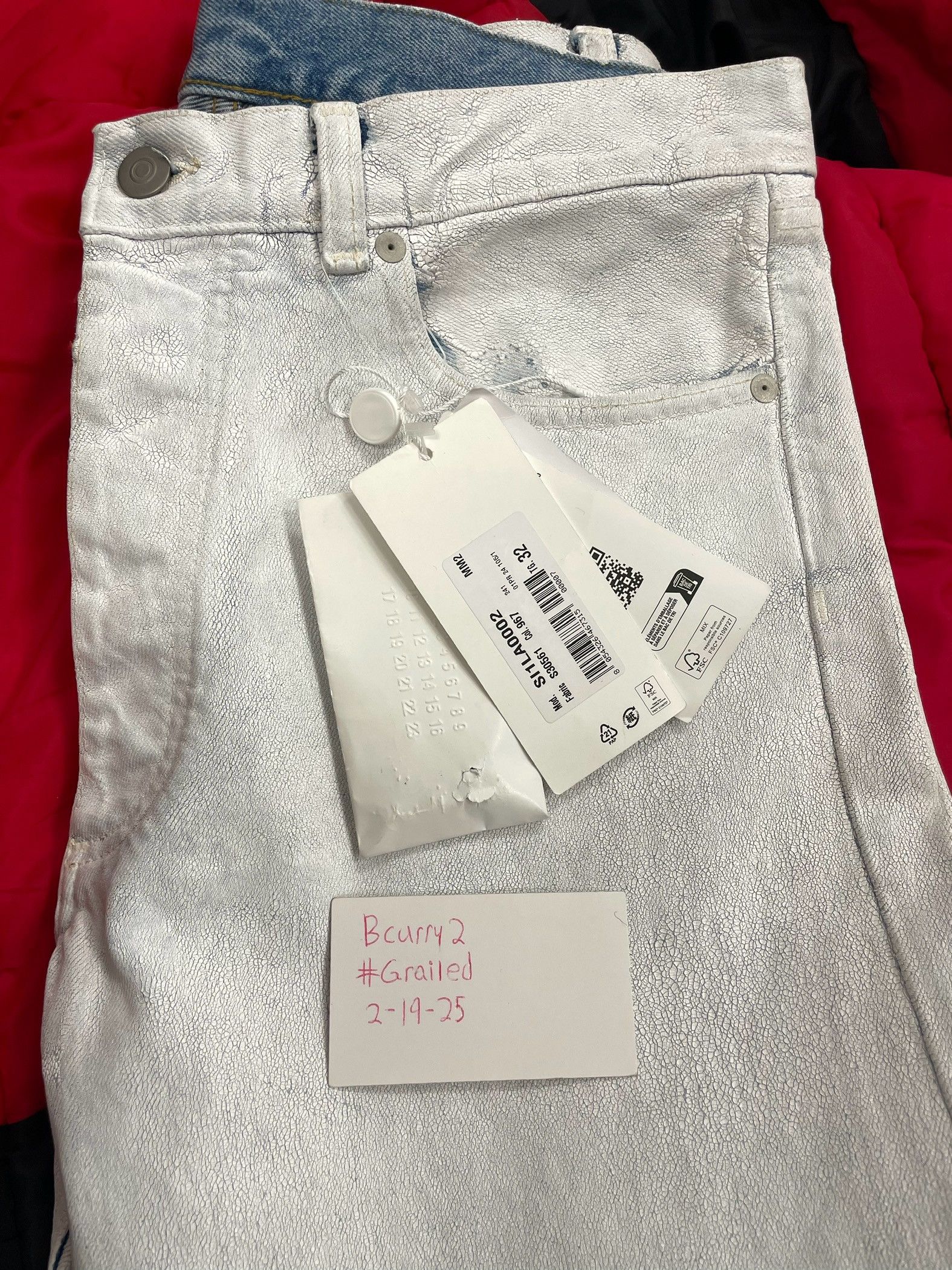 Maison Margiela Maison Margiela Bianchetto Hand Painted Denim Retail: $1090 Size US 32 / EU 48 - 3 Thumbnail