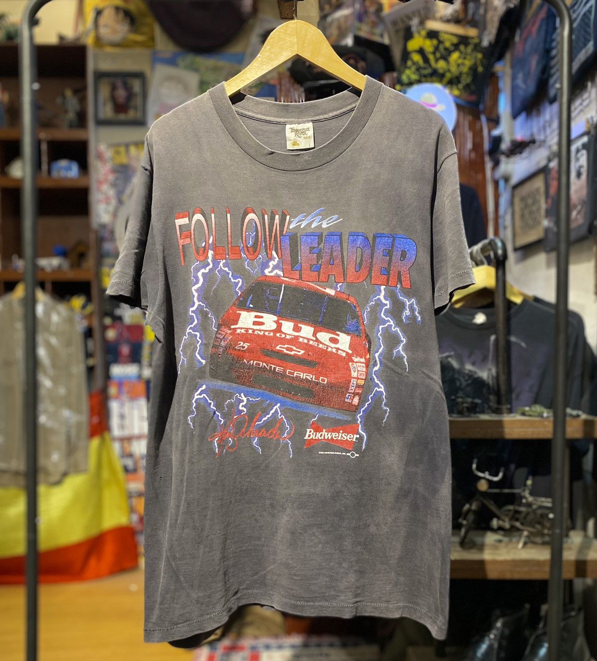 Budweiser × NASCAR × StraightFaded Nascar Tee Thunder Budweiser Ken Schrader 1995 Vintage 90’s Size US L / EU 52-54 / 3 - 1 Thumbnail
