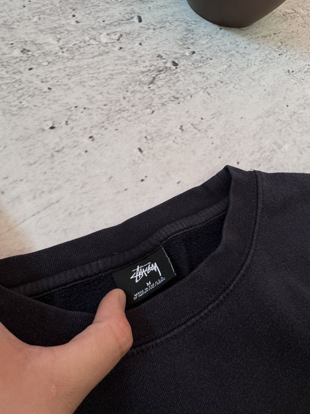 Stussy × Vintage STUSSY CENTER HAFT LOGO OVERSIZE BAGGY FIT SWEATSHIRT Size US M / EU 48-50 / 2 - 6 Thumbnail