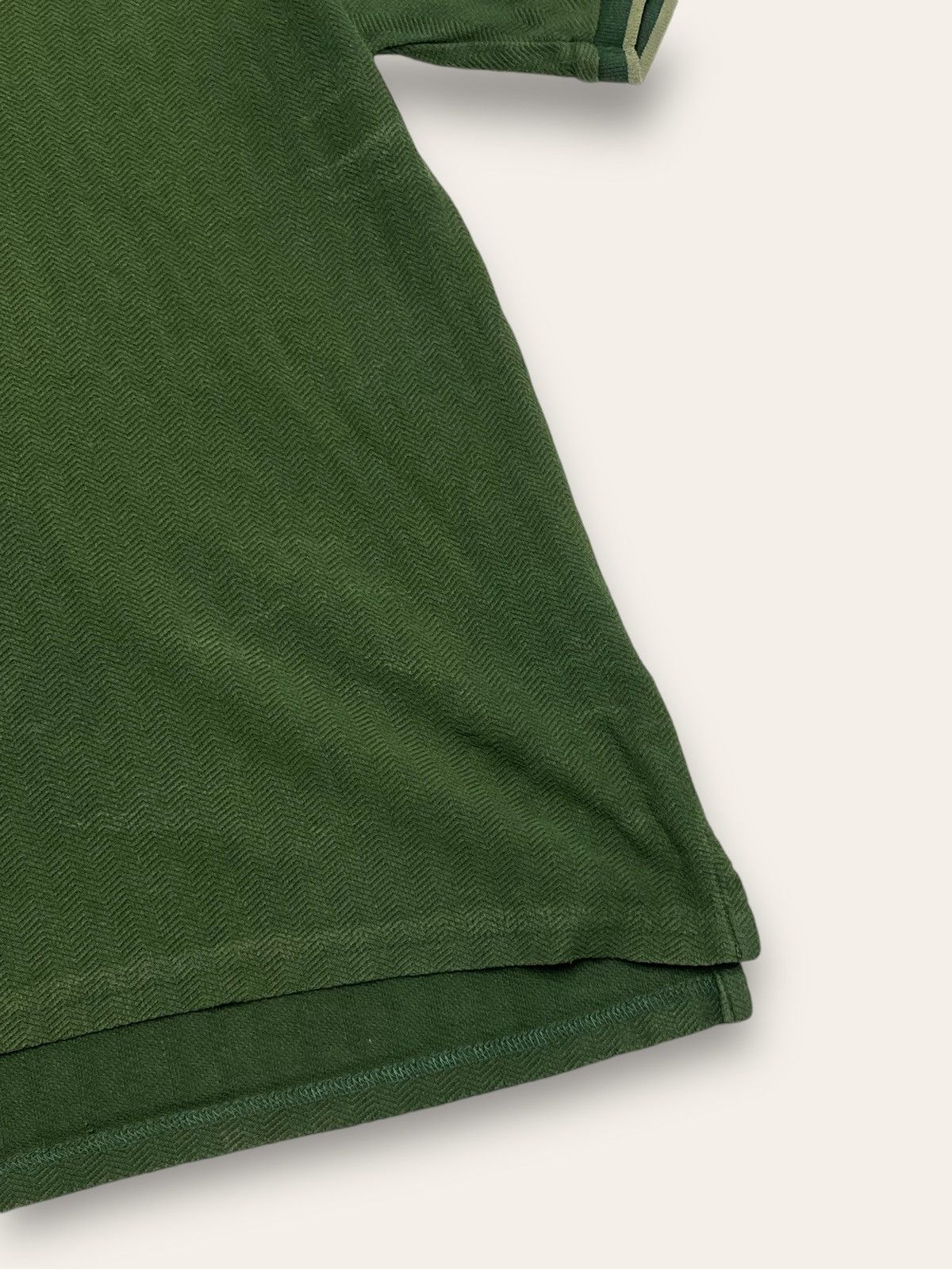 Vintage Vintage YVES SAINT LAURENT Green Texture Polo Shirt Size US L / EU 52-54 / 3 - 7 Thumbnail