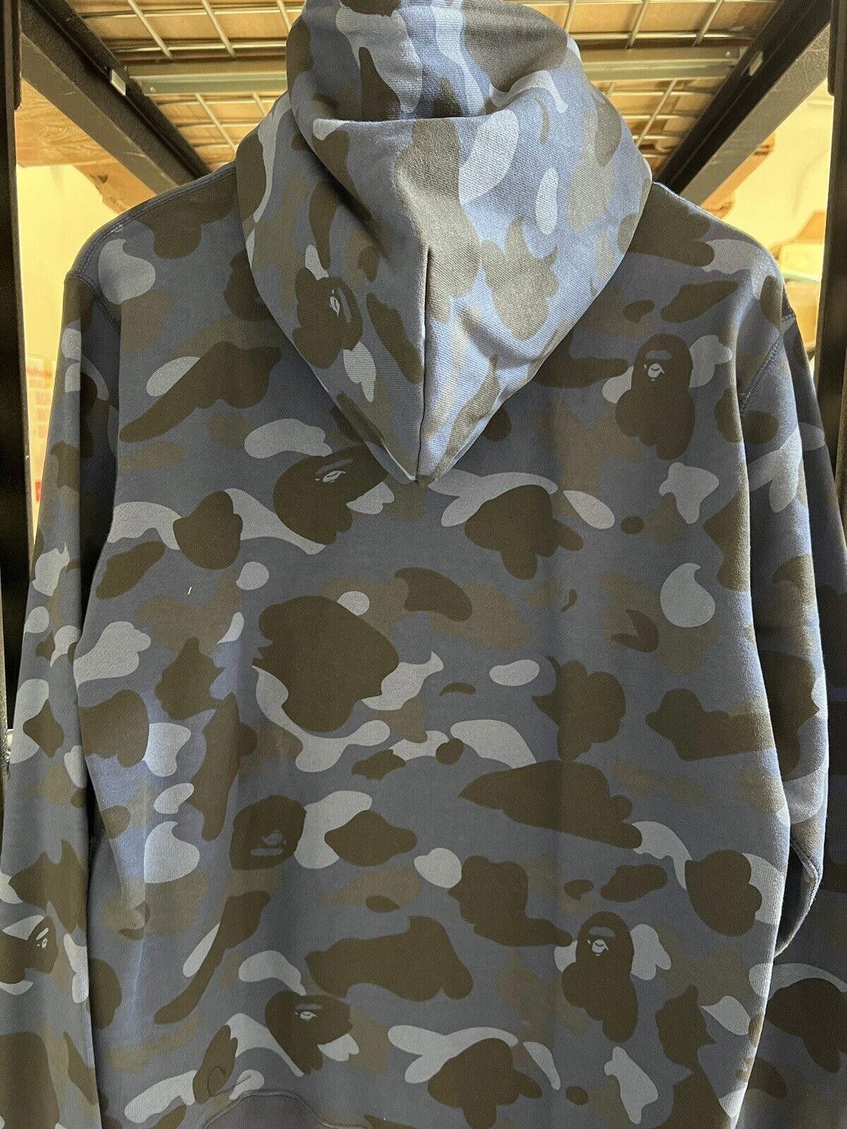 Bape BAPE A Bathing Ape Head Hoodie Blue Navy Camo Swarovski L Size US 34 / EU 50 - 3 Thumbnail