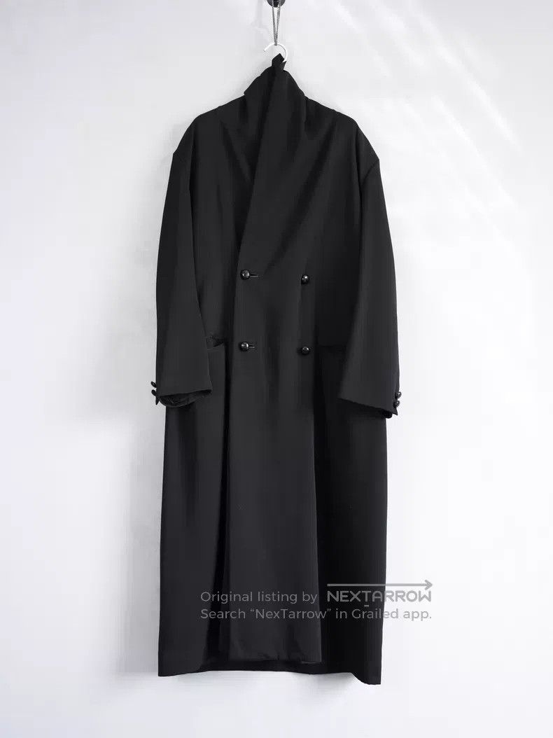 Yohji Yamamoto Yohji Yamamoto 85AW wool coat with walnut buttons and shaw Size US L / EU 52-54 / 3 - 1 Thumbnail