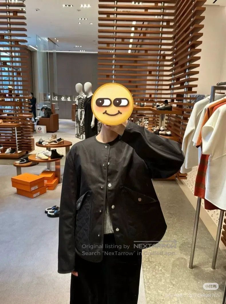 Hermes Hermes Solid Stretch Cotton Twill Long Sleeve Jacket Size XS / US 0-2 / IT 36-38 - 6 Thumbnail