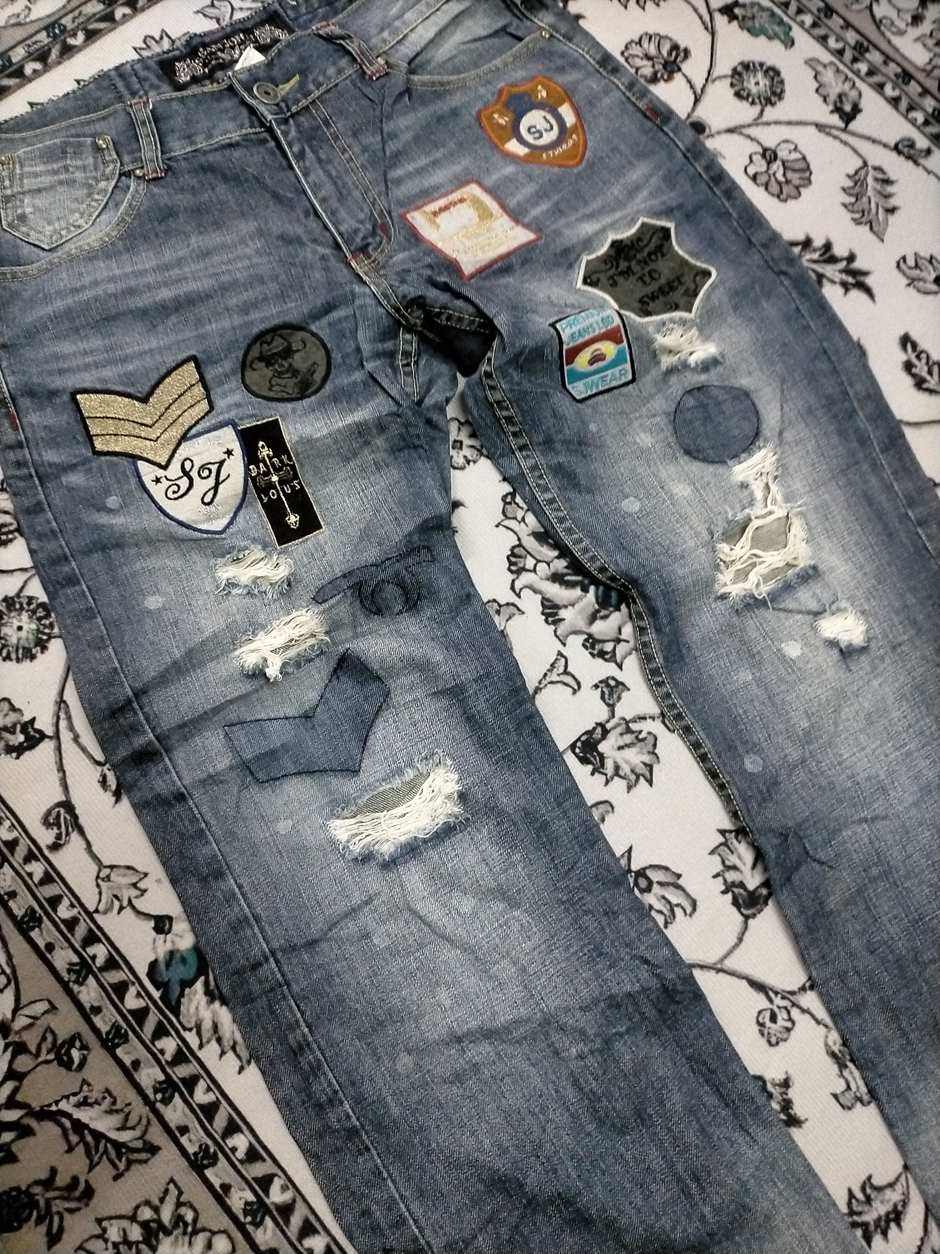 If Six Was Nine × Japanese Brand × Sean John Rare Sean John Distressed Washed Flare Jeans Size US 33 - 2 Thumbnail