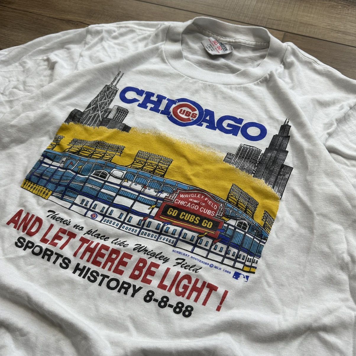 MLB Vintage 1988 Chicago Cubs Wrigley Field MLB Historical Tee Size US L / EU 52-54 / 3 - 4 Thumbnail