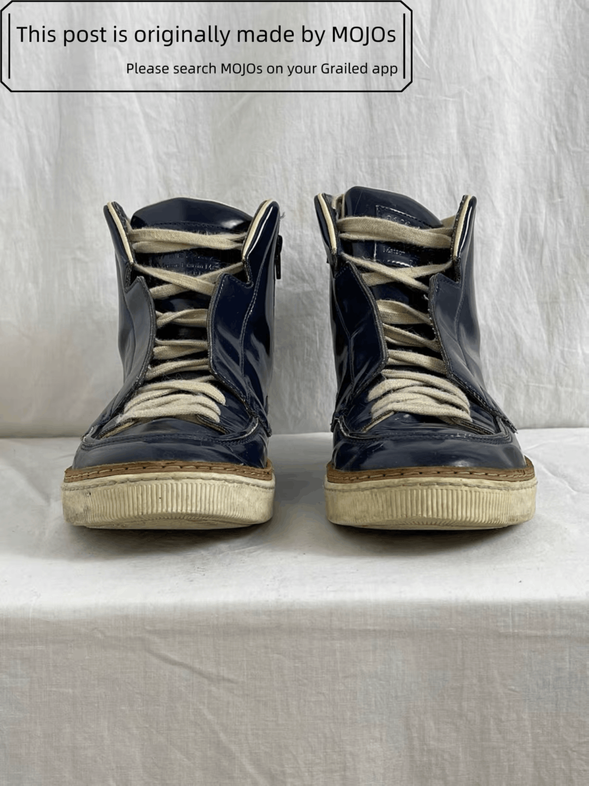 Maison Margiela Sz 41.5 Maison Margiela Patent Leather Hi-Top mojos4113 Size US 8.5 / EU 41-42 - 4 Thumbnail