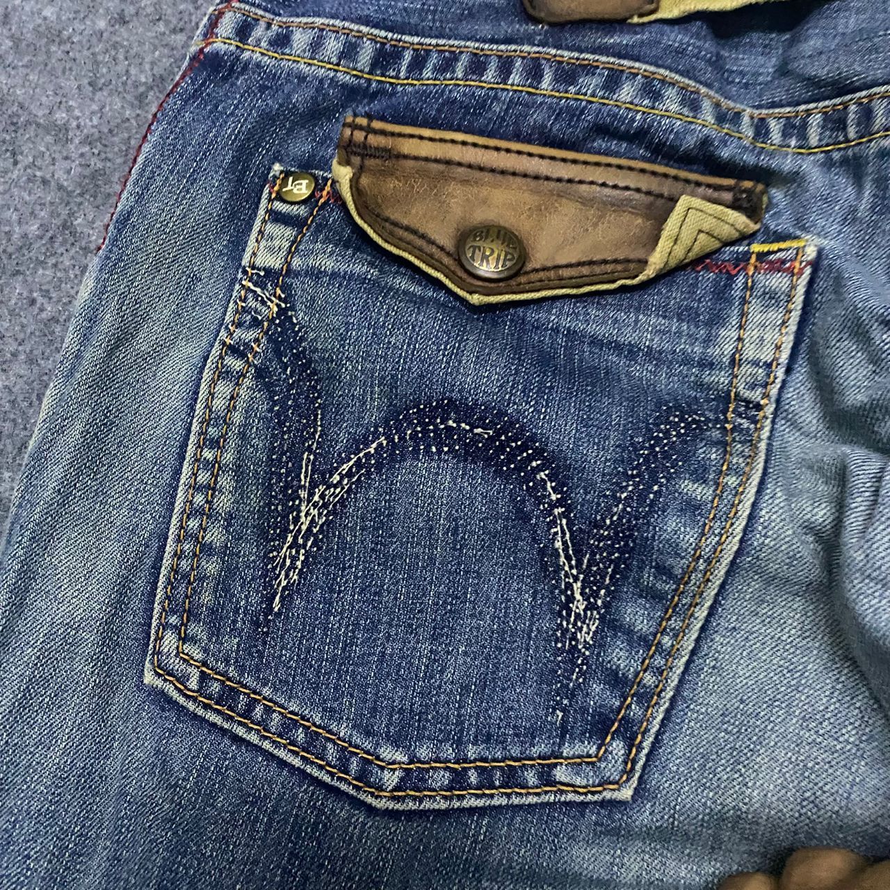 Edwin 💥Flare💥 Edwin Blue Trip Backle Back Distressed Denim Size US 34 / EU 50 - 13 Thumbnail