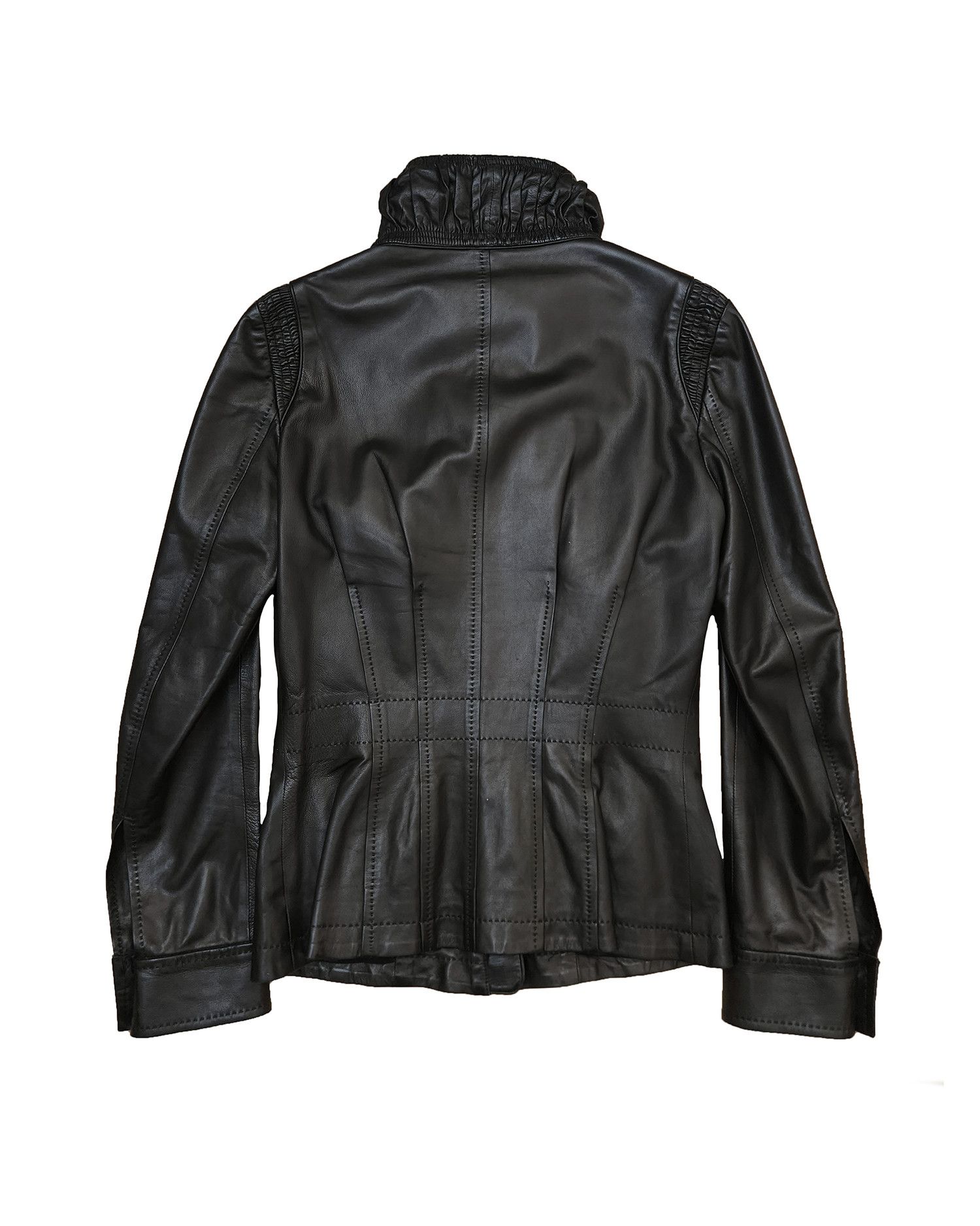 Gucci Gucci by Tom Ford Black Fitted Leather Jacket Size S / US 4 / IT 40 - 2 Thumbnail