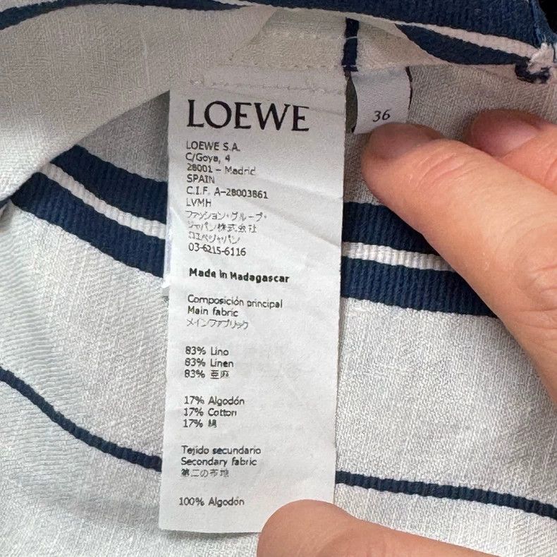 Loewe LOEWE Black and white striped patchwork shirt Size M / US 6-8 / IT 42-44 - 4 Thumbnail