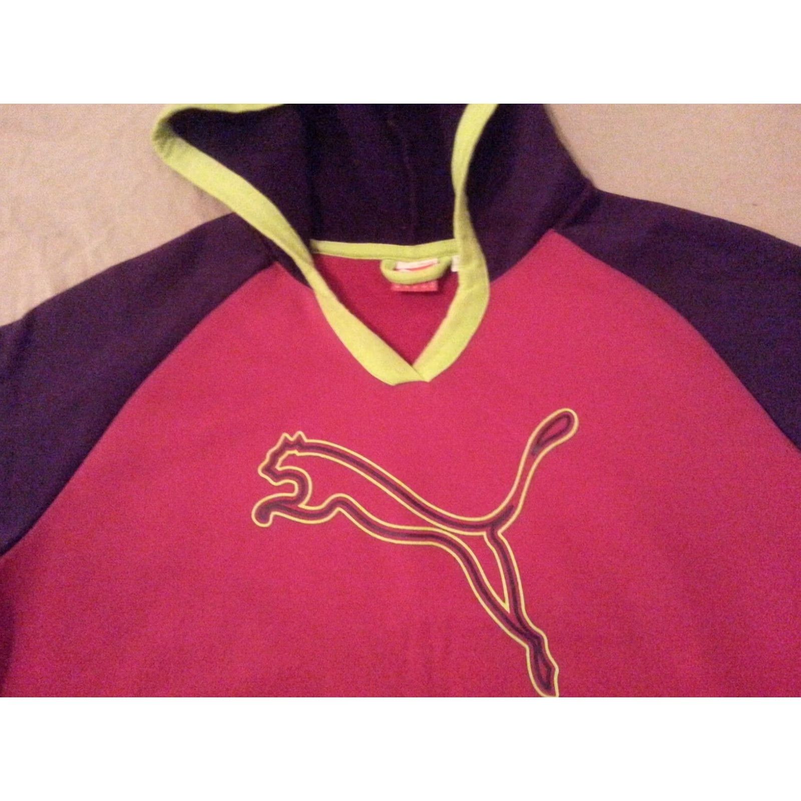 Puma PUMA Hoodie Sweater M Purple Womens Athletic Gym Workout Shirt Size M / US 6-8 / IT 42-44 - 3 Thumbnail