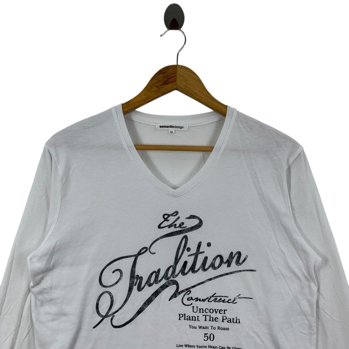 Japanese Brand SEMANTIC DESIGN Japan Punk Brand Print Design White Shirt Size US L / EU 52-54 / 3 - 3 Thumbnail