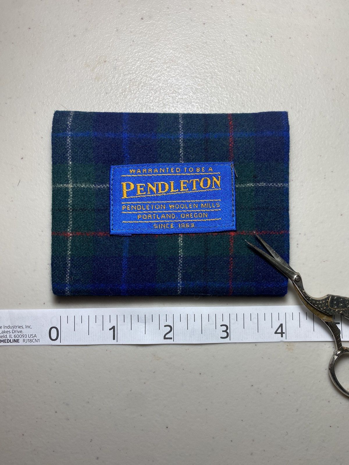 Pendleton Pendleton Wool Tartan Red Plaid Business Card Holder Wallet Size ONE SIZE - 2 Thumbnail