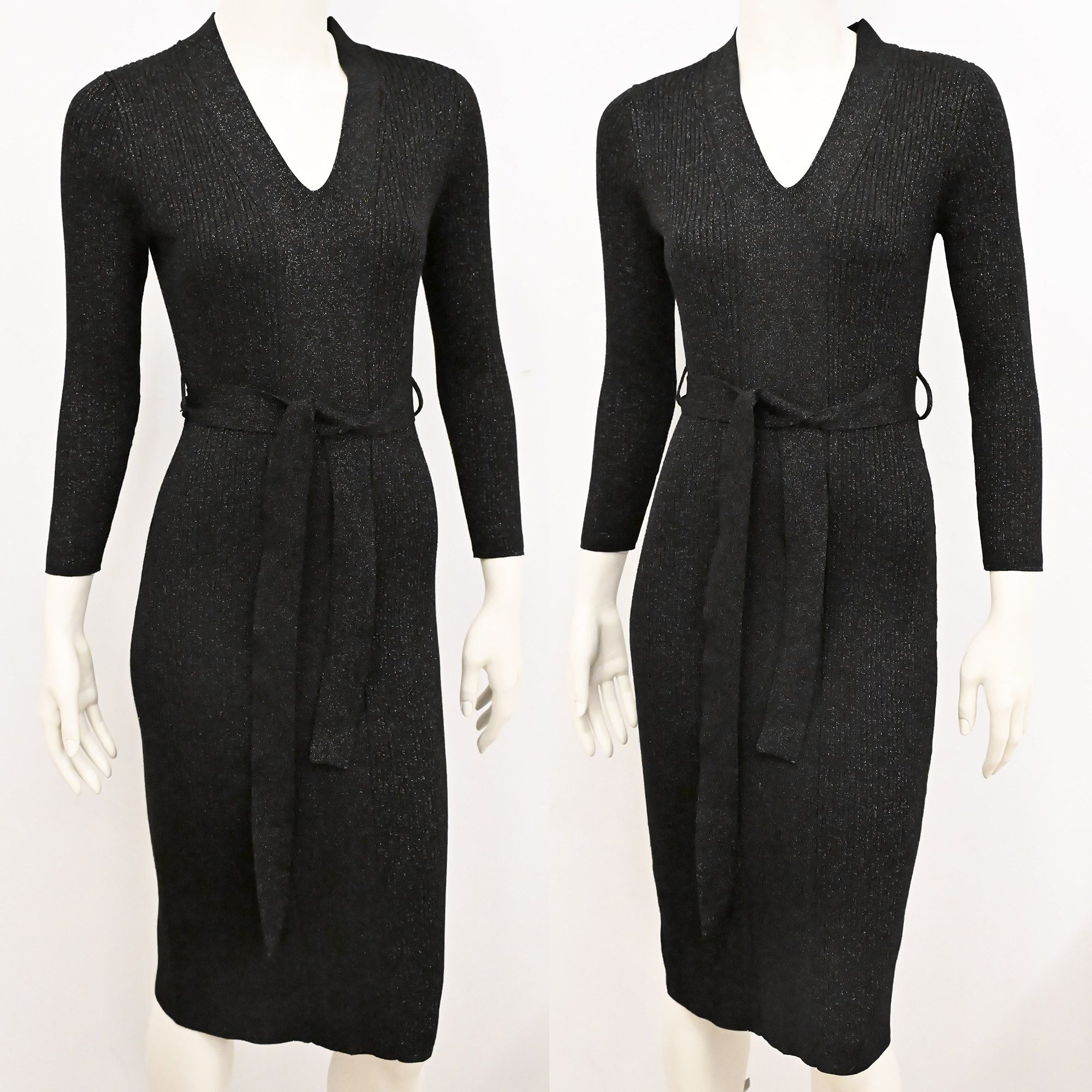 DKNY DKNY ribbed knit bodycon knitted midi dress black Size S / US 4 / IT 40 - 5 Thumbnail