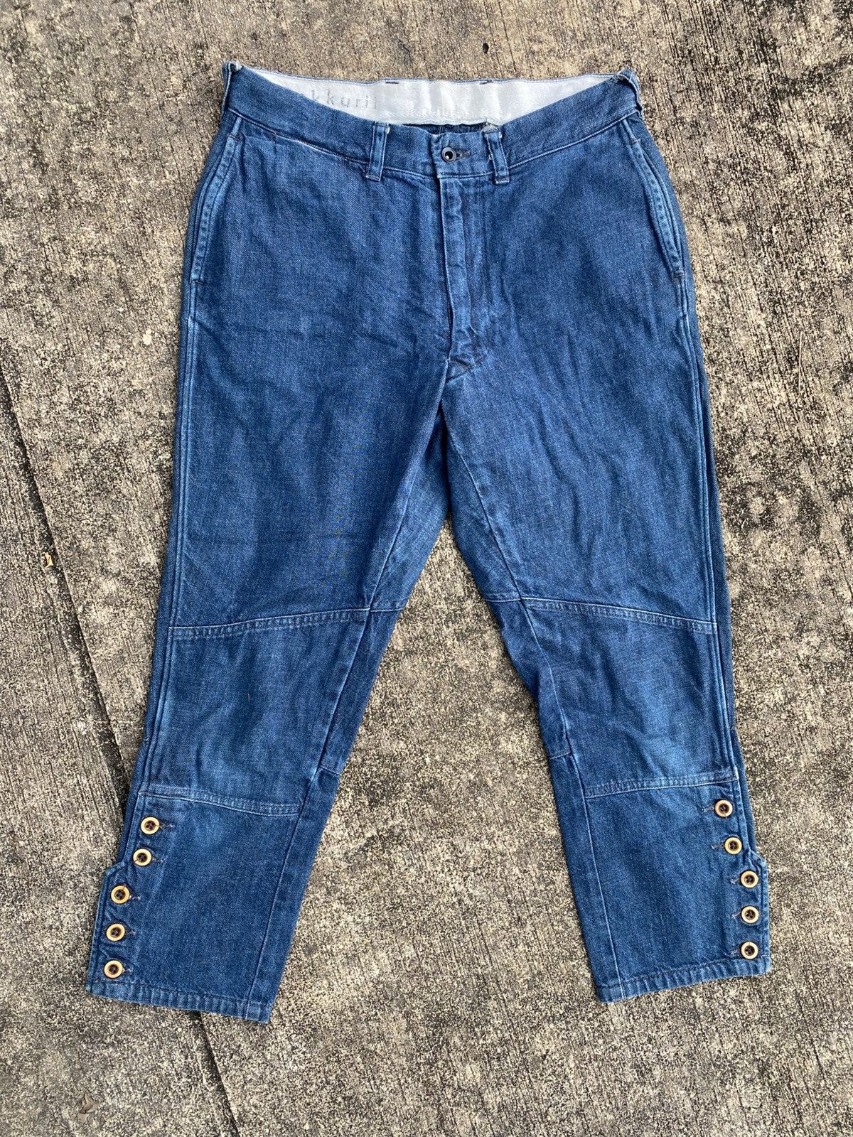 45rpm ❗️Vintage 45RPM 3/4 Japanese Denim Pants with Button Leg Size US 29 - 3 Thumbnail