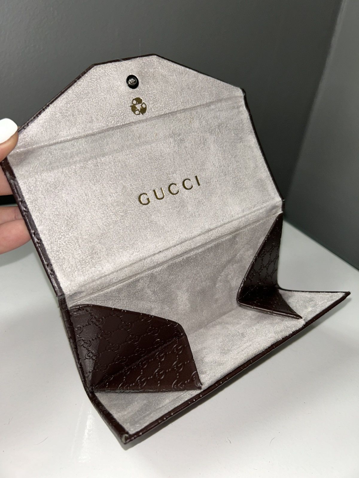Gucci Gucci Guccissima Chocolate Brown Sunglasses Case Cardholder Size ONE SIZE - 5 Thumbnail