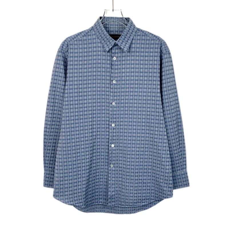 Louis Vuitton Louis Vuitton Long sleeve shirt with blue logo, full print Size US M / EU 48-50 / 2 - 1 Thumbnail