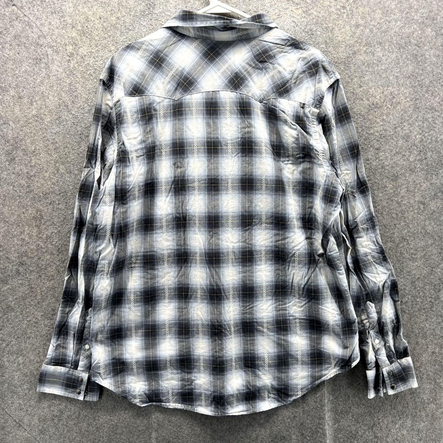 American Eagle Outfitters VINTAGE American Eagle Outfitters Shirt Mens XL Gray Plaid Long Sleeve Western Snap Size US XL / EU 56 / 4 - 7 Thumbnail