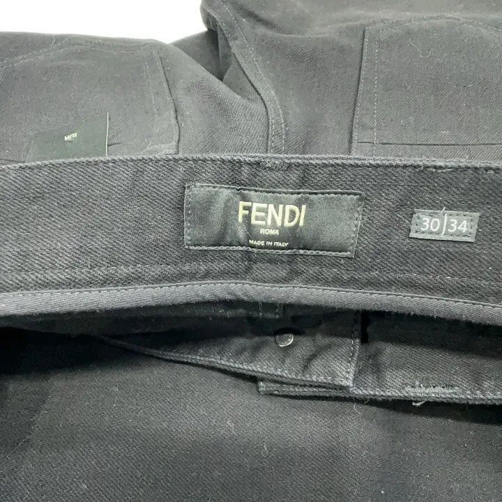 Fendi Fendi Slim Fit Black Denim Pants for Men -2507 Size US 30 / EU 46 - 8 Thumbnail