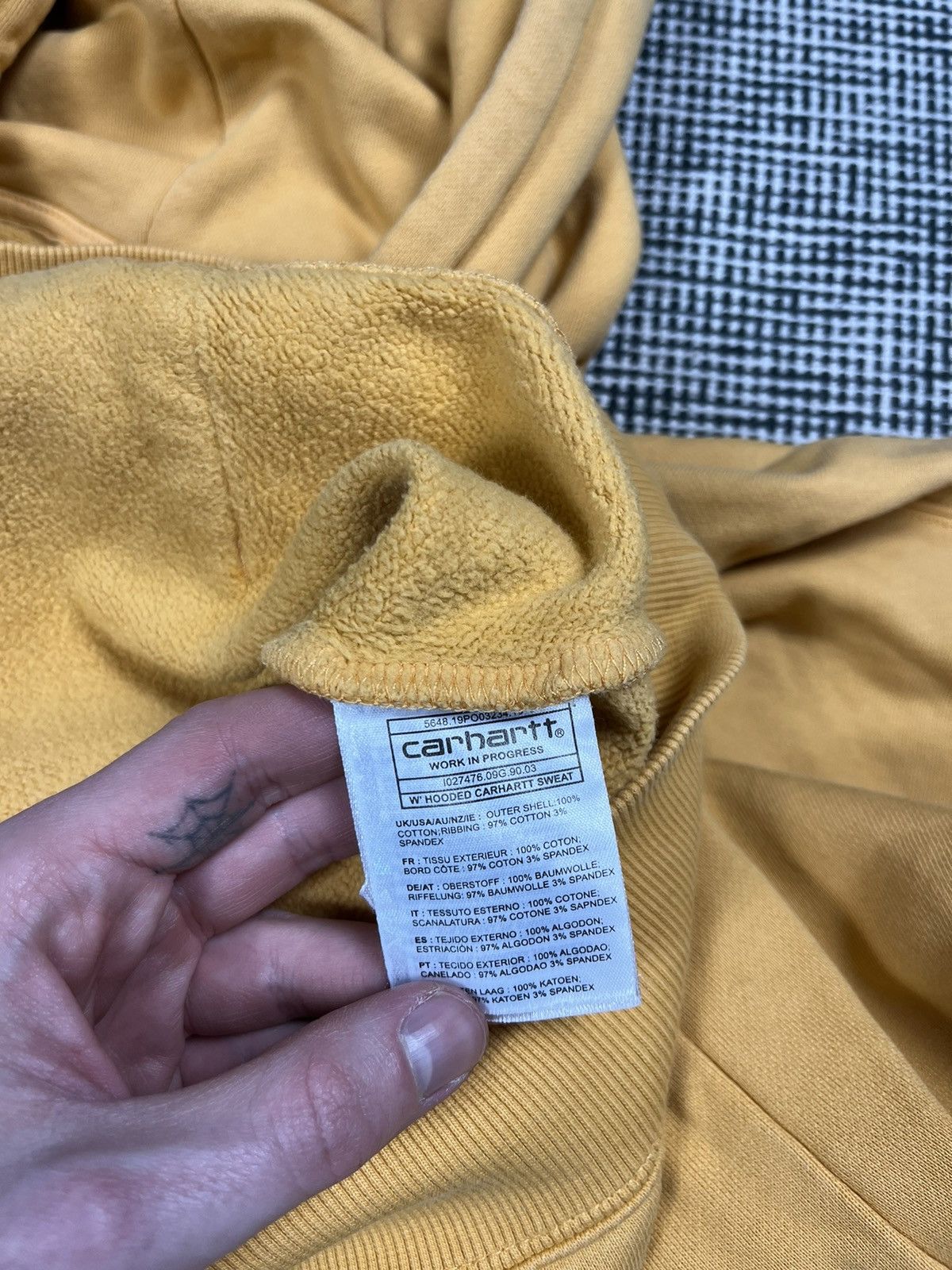 Carhartt × Carhartt Wip Carhartt wip yellow spellout logo hoodie Size M / US 6-8 / IT 42-44 - 4 Thumbnail