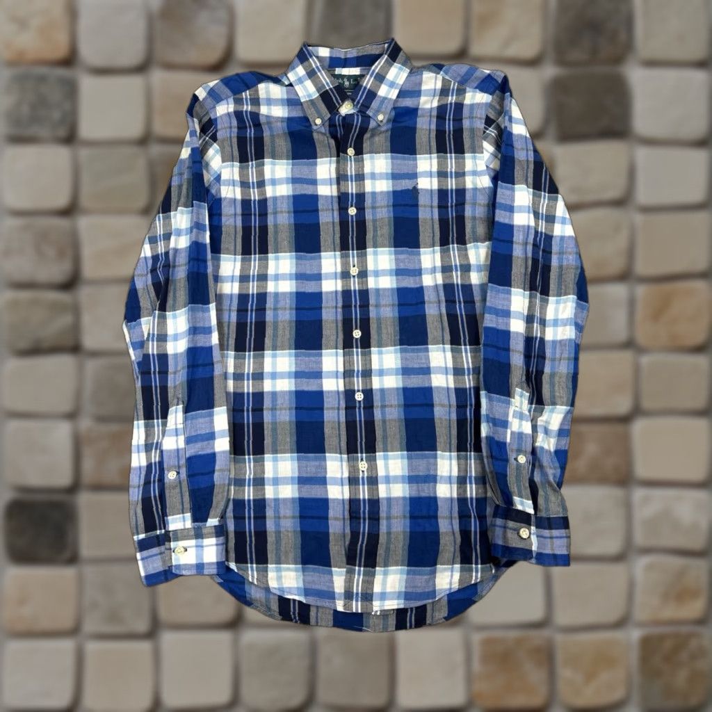 Ralph Lauren Ralph Lauren Shirt Mens Small Blue White Cotton Button Up Size US S / EU 44-46 / 1 - 1 Thumbnail