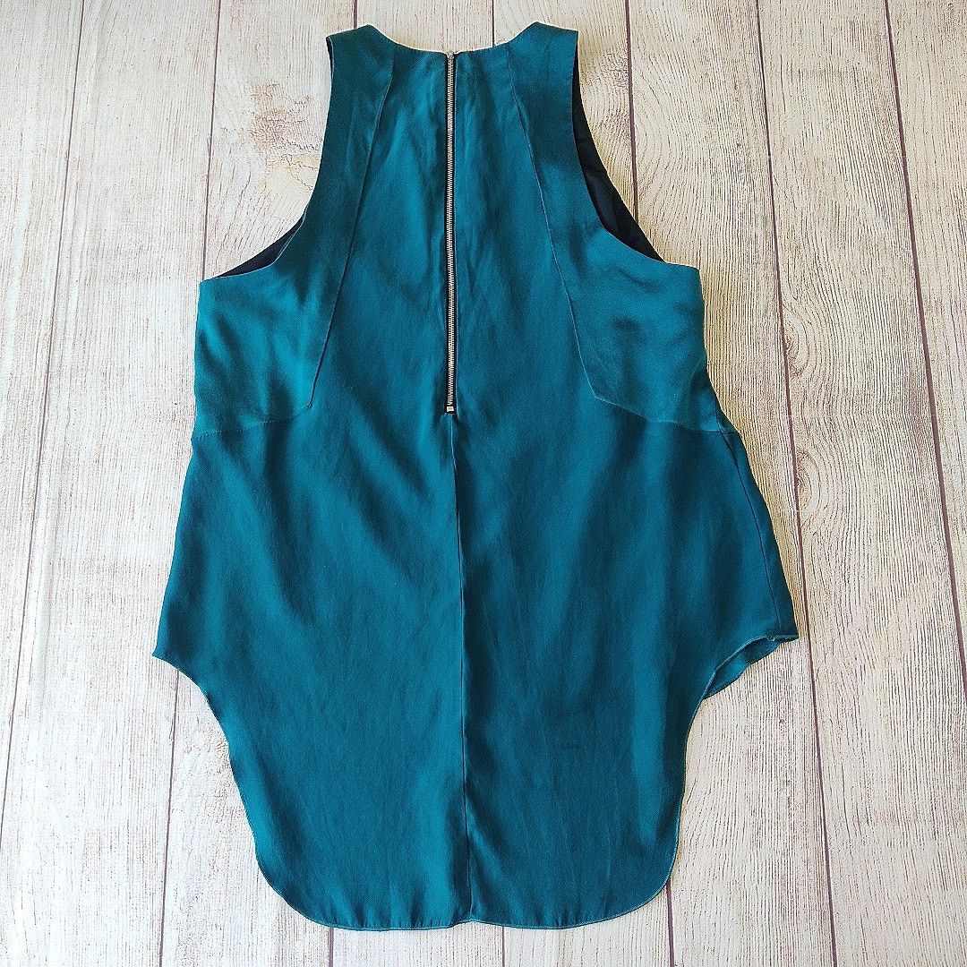 Rag & Bone Rag & Bone Adeline silk teal high low sleeveless top sz S Size S / US 4 / IT 40 - 3 Thumbnail